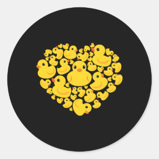 Sticker Rond Rubber Duck He Quack Ducky'S Day
