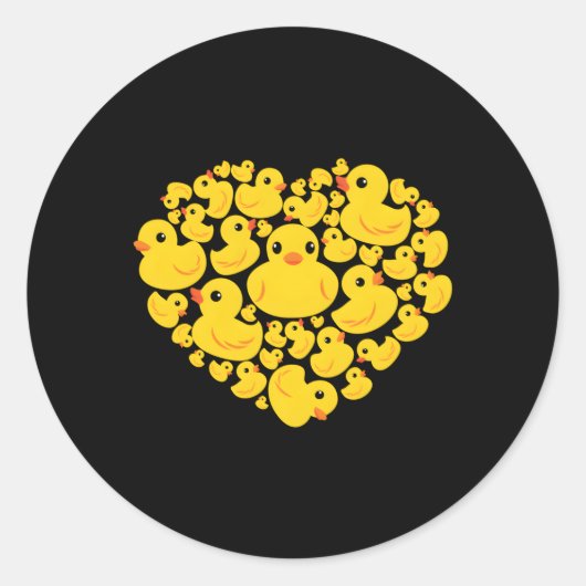 Sticker Rond Rubber Duck He Quack Ducky'S Day (Devant)