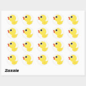Sticker Rond Rubber Duckie (Feuille)