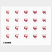 Sticker Rond Ruby (Feuille)