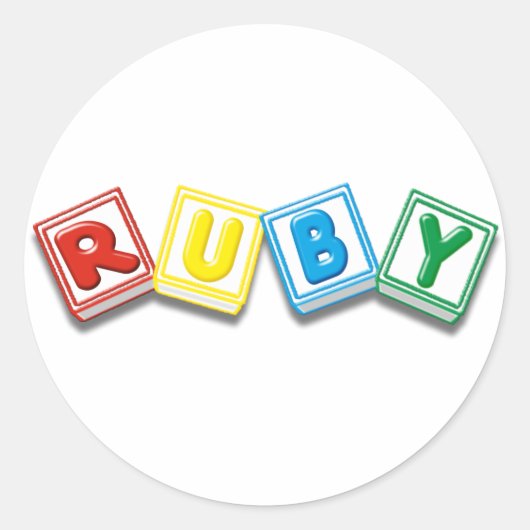 Sticker Rond Ruby (Devant)