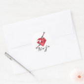 Sticker Rond Ruby Ninja Gemstone Geek (Enveloppe)