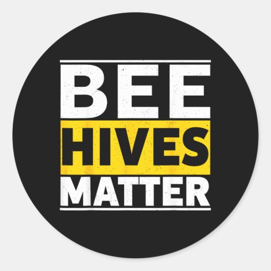 Sticker Rond Ruches d'abeilles (Devant)