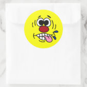 Sticker Rond Rude Face Grumpey (Sac)