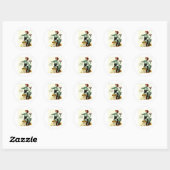 Sticker Rond Rude Zombie "La première bouchée" (Feuille)