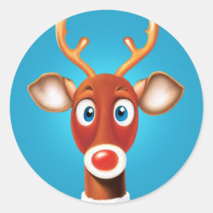 Sticker Rond Rudolph