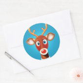 Sticker Rond Rudolph (Enveloppe)