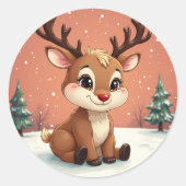 Sticker Rond Rudolph (Devant)