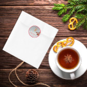 Sticker Rond Rudolph neige de Noël