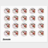 Sticker Rond Rudolph neige de Noël (Feuille)