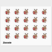 Sticker Rond Rudy Reindeer Au Cocoa (Feuille)