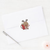 Sticker Rond Rudy Reindeer Au Cocoa (Enveloppe)