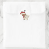 Sticker Rond Rudy Reindeer Naughty ou Nic (Sac)