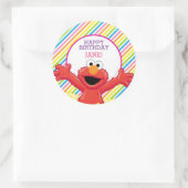 Sticker Rond Rue Sésame | Anniversaire d'Elmo Girl (Sac)