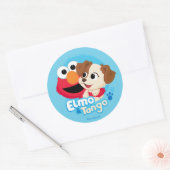 Sticker Rond Rue Sésame | Badge Elmo & Tango (Enveloppe)