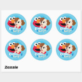 Sticker Rond Rue Sésame | Badge Elmo & Tango (Feuille)