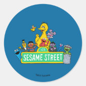 Sticker Rond Rue Sésame | Couleur complète avec Pals (Devant)