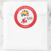 Sticker Rond Rue Sésame | Elmo & Copains Anniversaire (Sac)