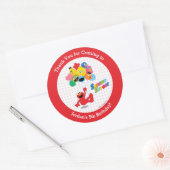 Sticker Rond Rue Sésame | Elmo & Copains Anniversaire (Enveloppe)