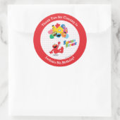 Sticker Rond Rue Sésame | Elmo & Copains Anniversaire (Sac)
