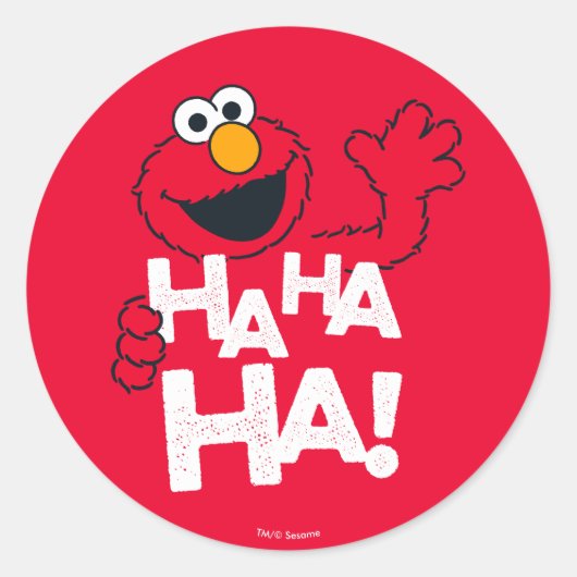 Sticker Rond Rue Sésame | Elmo - Ha Ha Ha Ha ! (Devant)