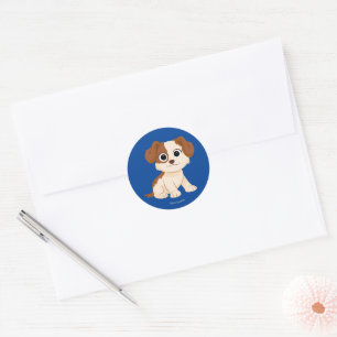 Sticker Rond Rue Sésame   Elmo's Puppy Tango