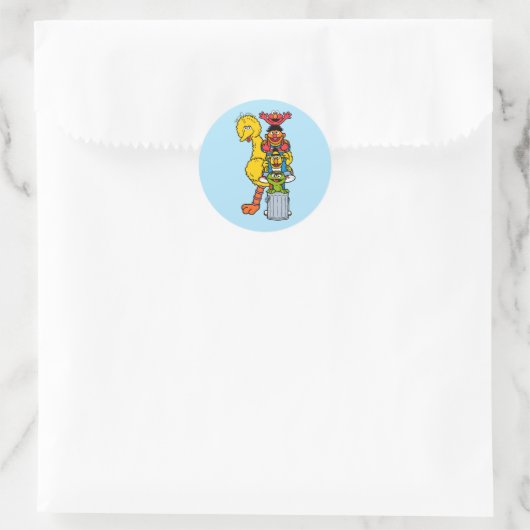 Sticker Rond Rue Sésame | Pose Pals Street Sesame (Sac)