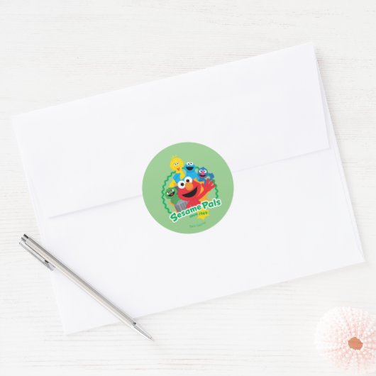 Sticker Rond Rue Sésame | Sesame Pals depuis 1969 (Enveloppe)