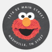 Sticker Rond Rue Sesame | Tableau de félicitations d'anniversai (Devant)