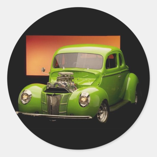 Sticker Rond Rue vintage (Devant)