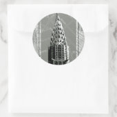 Sticker Rond Rues de New York avec Empire State Building (Sac)