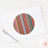 Sticker Rond Rug patterns (Enveloppe)