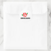 Sticker Rond Rugby Angleterre Rose anglais (Sac)