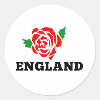 Sticker Rond Rugby Angleterre Rose anglais