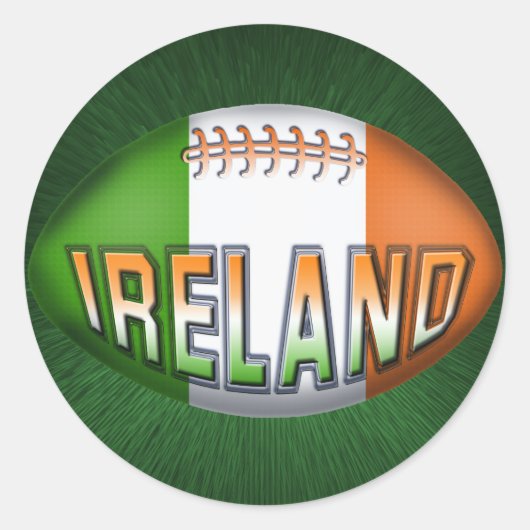 Sticker Rond Rugby d'Irlande (Devant)