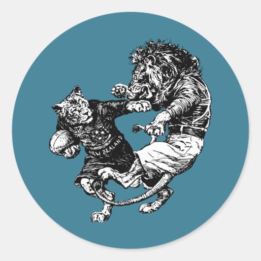 Sticker Rond Rugby vintage (Devant)