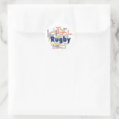 Sticker Rond Rugby Word Cloud (Sac)