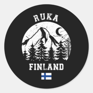 Sticker Rond Ruka Kuusamo Finland Station de ski Rukatunturi Al