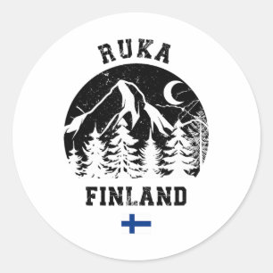 Sticker Rond Ruka Kuusamo Finlande Station de ski Rukatunturi A