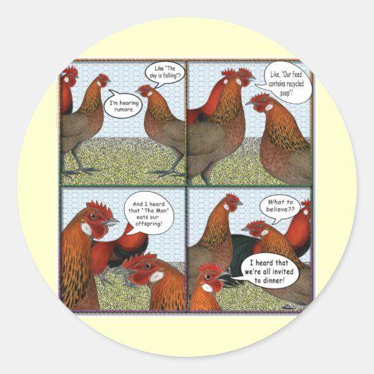 Sticker Rond Rumeurs (Devant)