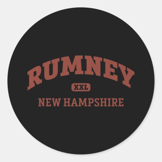 Sticker Rond Rumney College Style Rock Escalade Area Design (Devant)