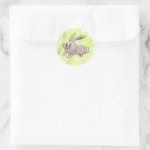 Sticker Rond Run rabbit (Sac)