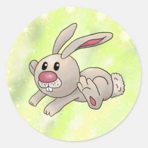 Sticker Rond Run rabbit 