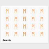 Sticker Rond Rune Mannaz (Feuille)