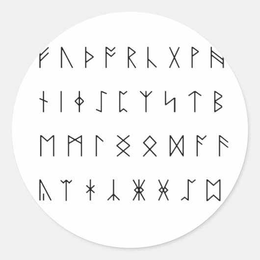 Sticker Rond Runes anglo-saxonnes (Devant)