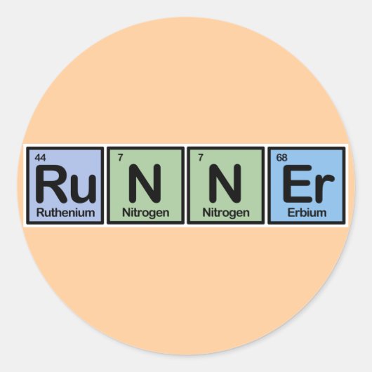 Sticker Rond Runner fait d'éléments (Devant)