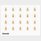 Sticker Rond Runnin burger (Feuille)