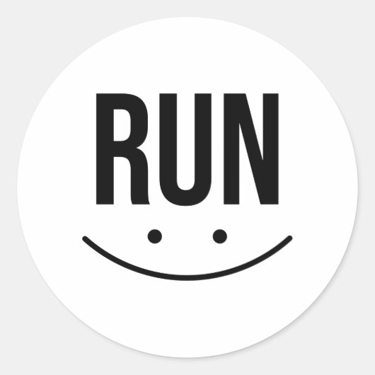Sticker Rond Running drôle, Running art, Running sports (Devant)