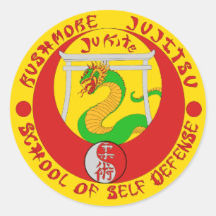 Sticker Rond Rushmore Jukite Jujitsu Stiker