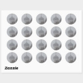 Sticker Rond Russe Blizzard (Feuille)